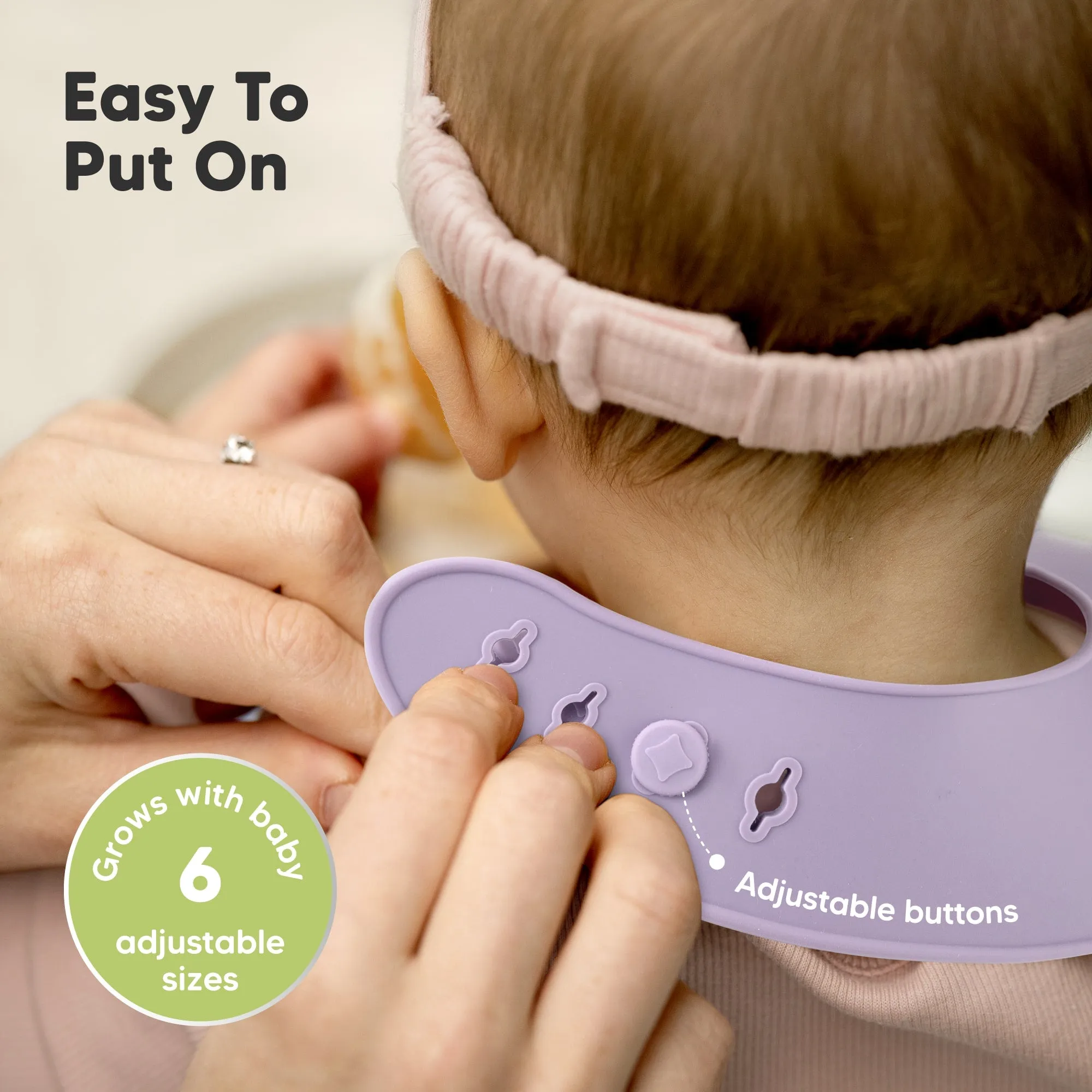 2-Pack Prep Silicone Bibs (Lilac)
