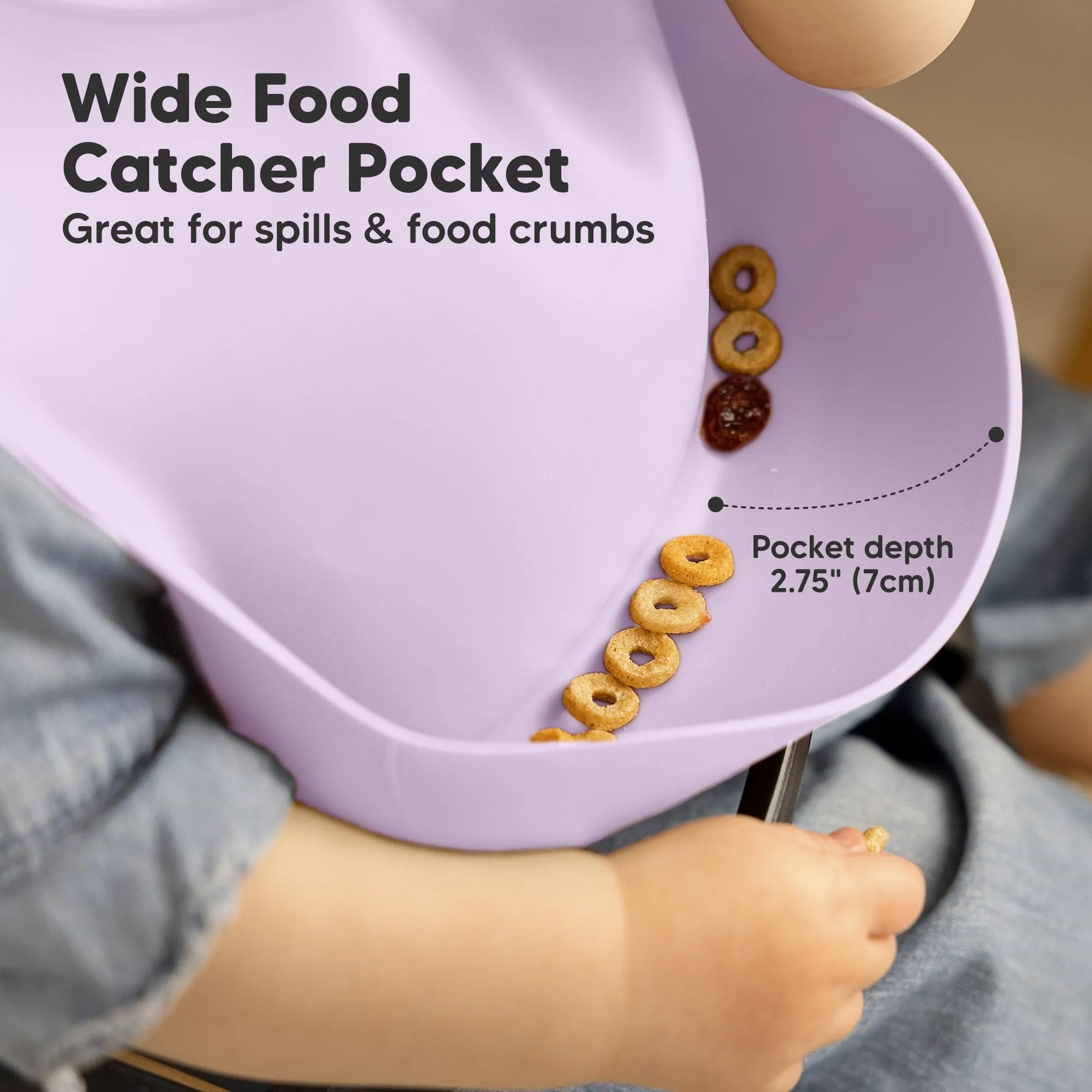 2-Pack Prep Silicone Bibs (Lilac)