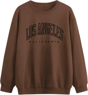 2024 Womens Oversized Sweatshirts Hoodies Fleece Crew Neck Pullover Sweaters Casual Comfy Fall Fashion Outfits