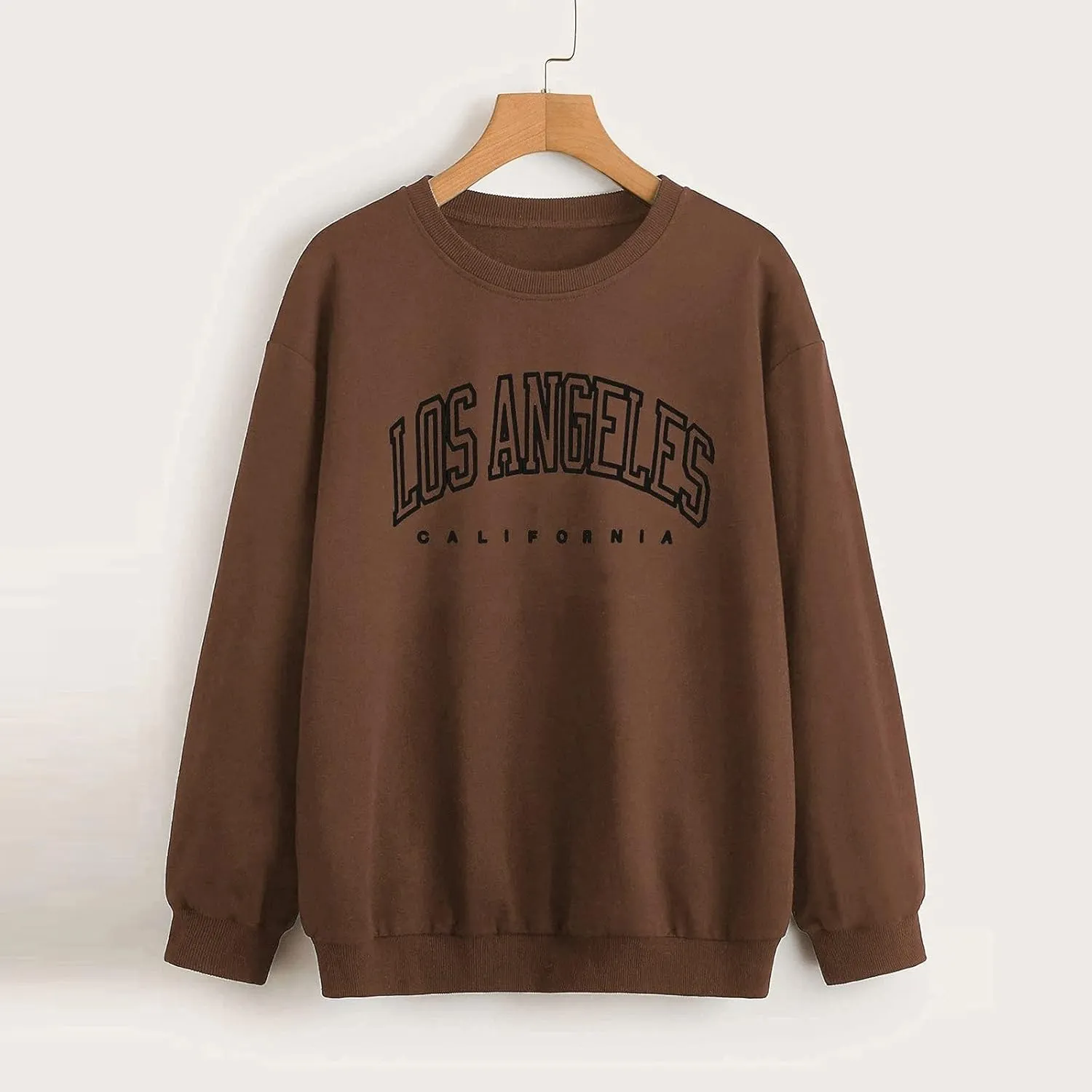 2024 Womens Oversized Sweatshirts Hoodies Fleece Crew Neck Pullover Sweaters Casual Comfy Fall Fashion Outfits