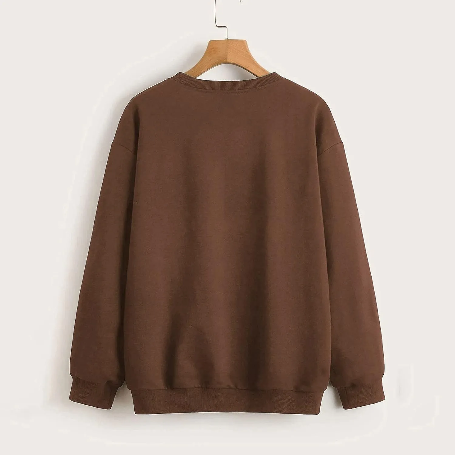 2024 Womens Oversized Sweatshirts Hoodies Fleece Crew Neck Pullover Sweaters Casual Comfy Fall Fashion Outfits