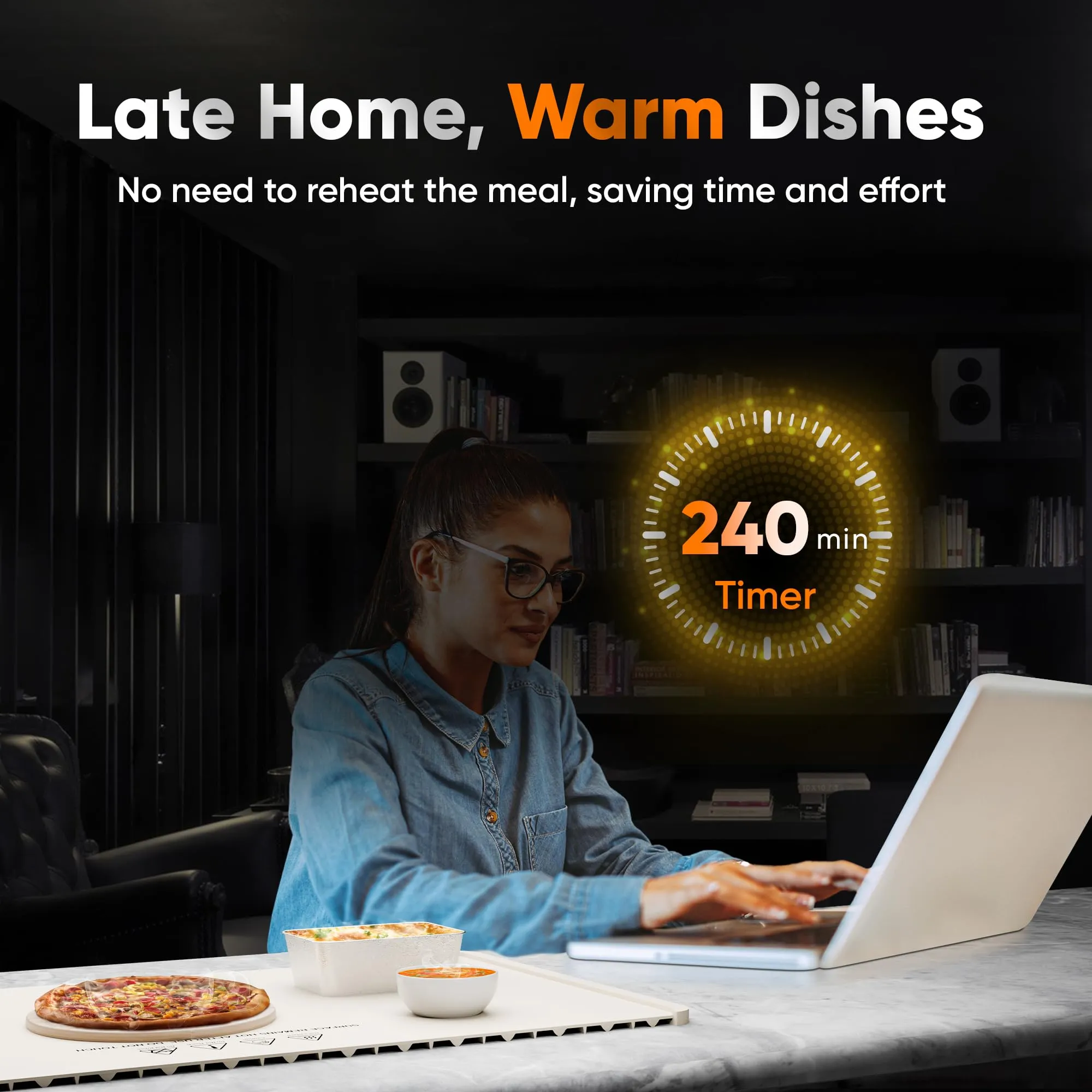 2025 Murshid 804 – Roll Up Food Warmer with Fast & Even Heating, Premium-Grade Silicon Material, 3 Temperature Settings, Auto Shut-Off - Versatile Food Warmers for Parties, Buffets, and Home Use