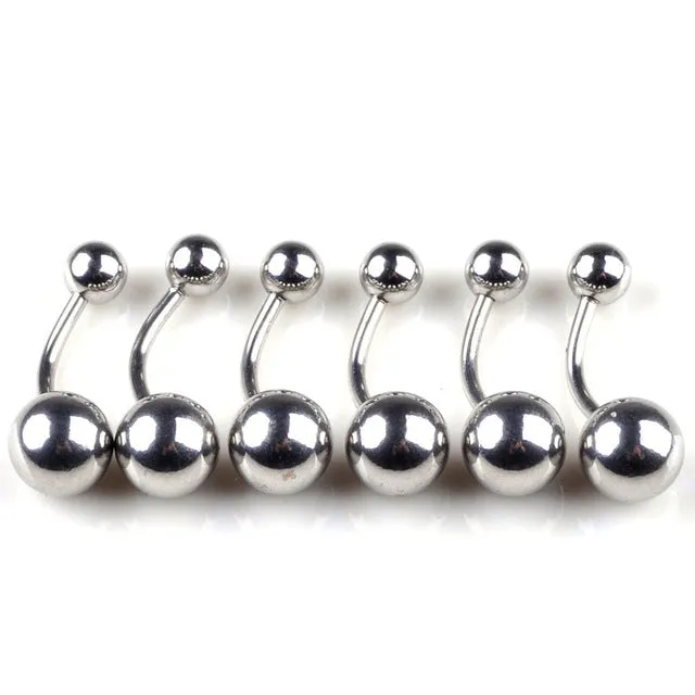 5pcs/10pcs Surgical Steel Belly Button Bars