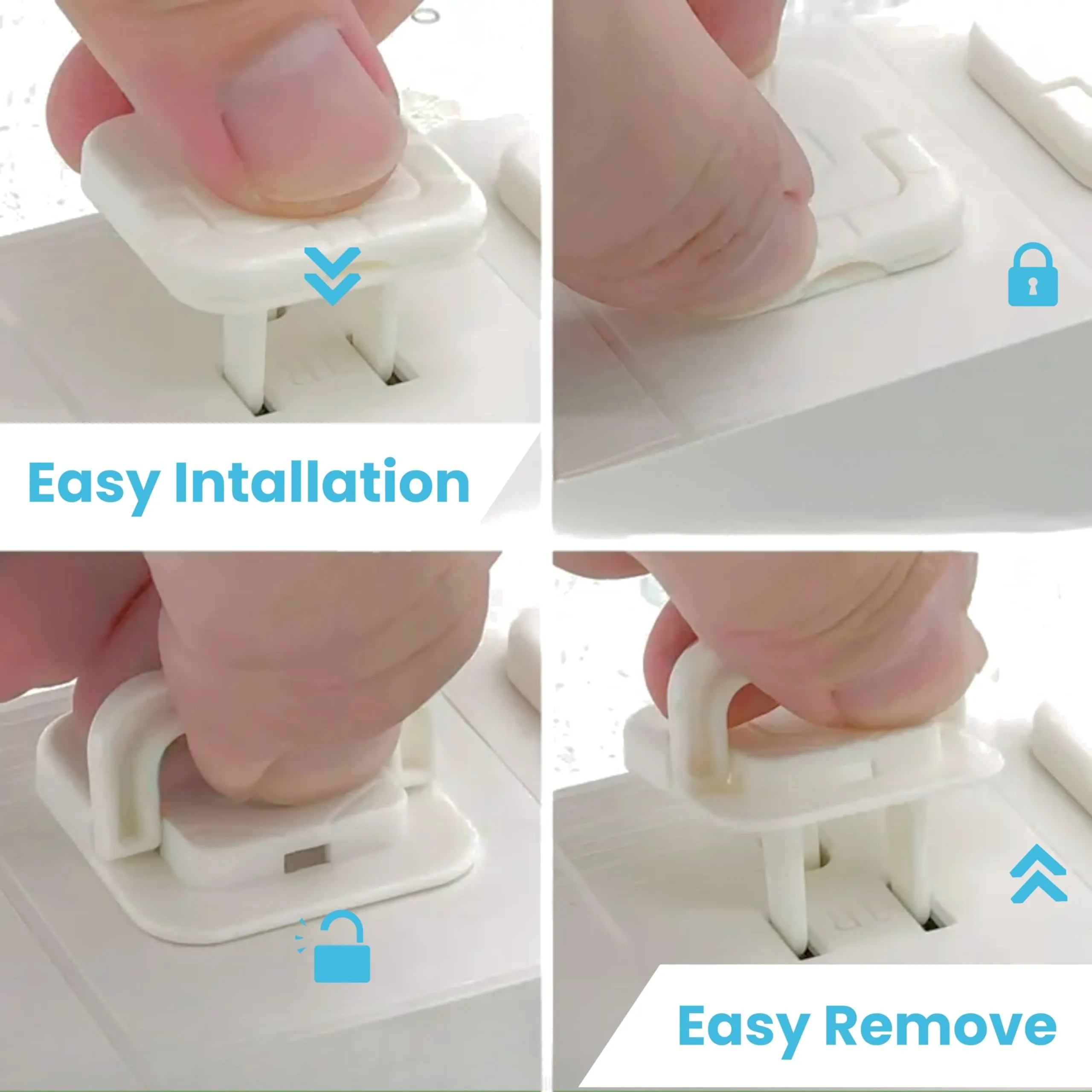 60 Pack Outlet Covers Baby Proofing with Pull Handle- Plug Covers Baby Proofing- White Baby Proof Outlet Covers 3 Prong Child Proof Outlet Cover- Shock Prevent Plug Protectors Baby Proof Plug Covers 60 Count
