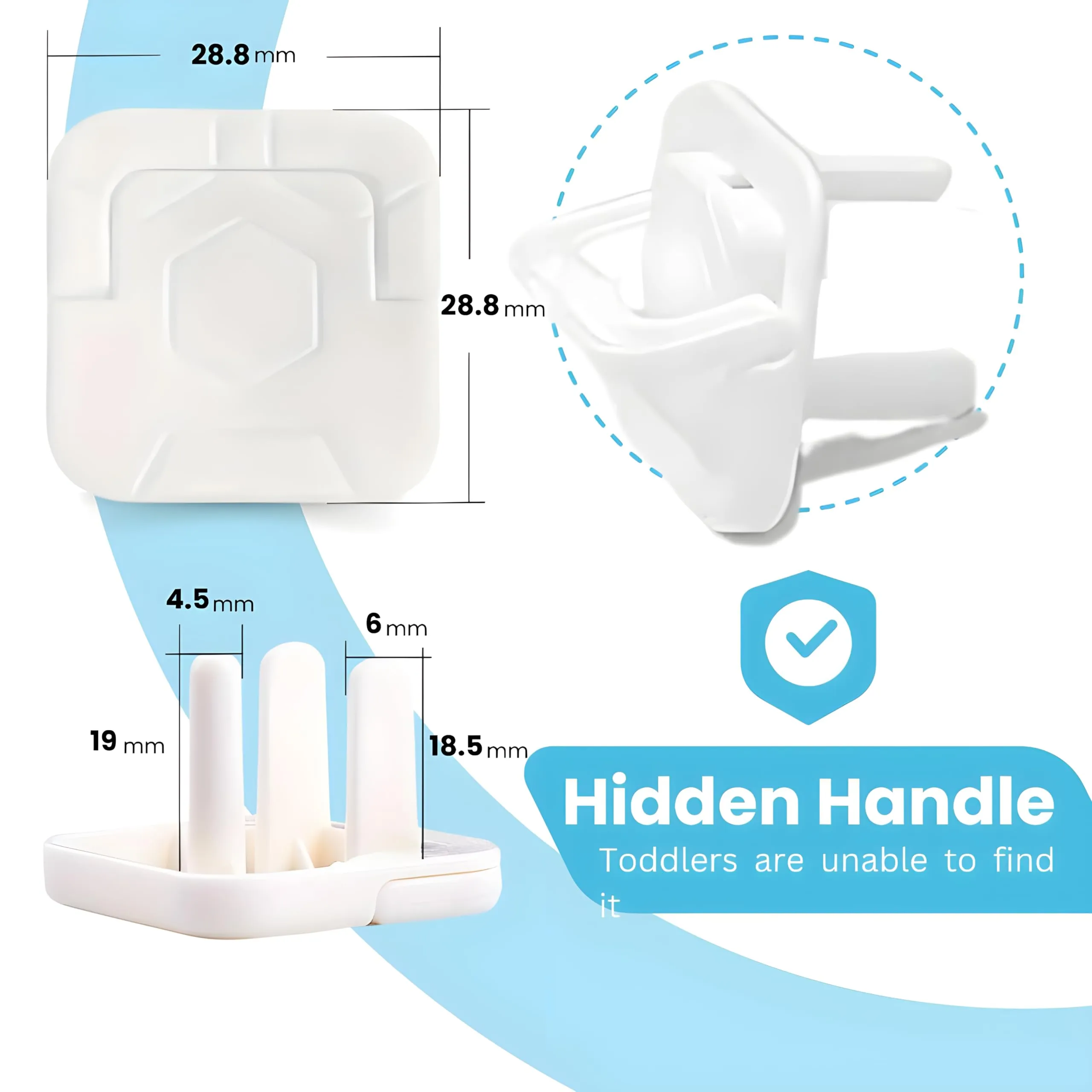60 Pack Outlet Covers Baby Proofing with Pull Handle- Plug Covers Baby Proofing- White Baby Proof Outlet Covers 3 Prong Child Proof Outlet Cover- Shock Prevent Plug Protectors Baby Proof Plug Covers 60 Count