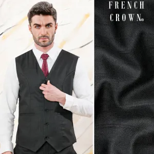 Abbey Gray Subtle Checkered Wool Rich Waistcoat