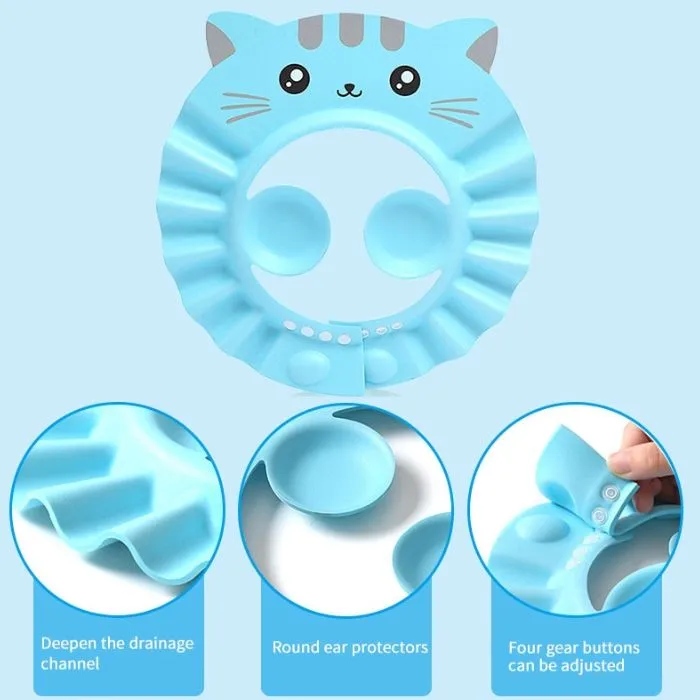 Adjustable Baby Shower Cap with Ear Protection