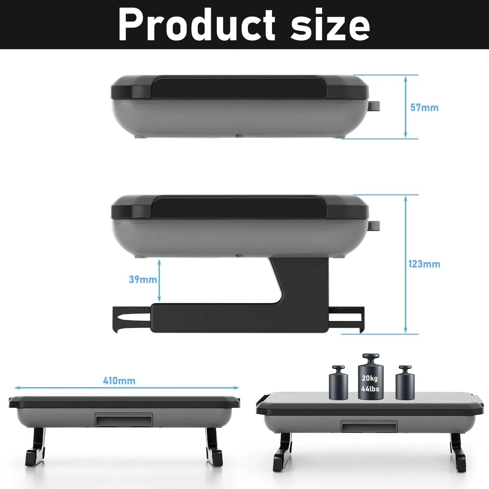 Adjustable Laptop Stand with Storage Drawer - Height Riser