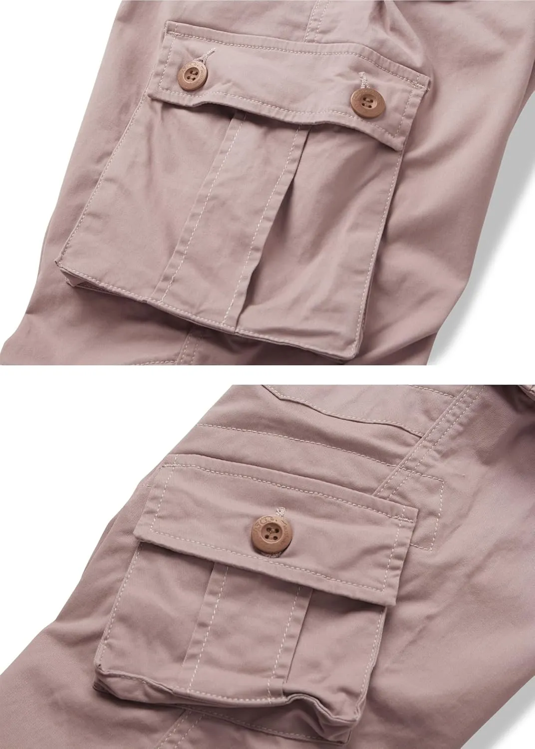 AKARMY Women's Cotton Casual Work Pants Camouflage Cargo Pants Parachute Pants for Women with Pockets