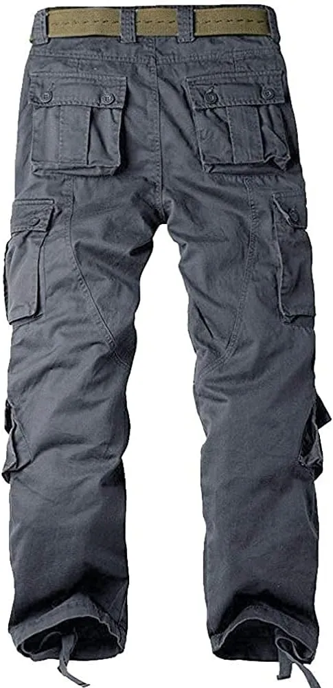 AKARMY Women's Cotton Casual Work Pants Camouflage Cargo Pants Parachute Pants for Women with Pockets
