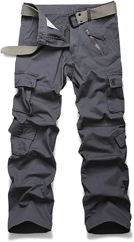 AKARMY Women's Cotton Casual Work Pants Camouflage Cargo Pants Parachute Pants for Women with Pockets