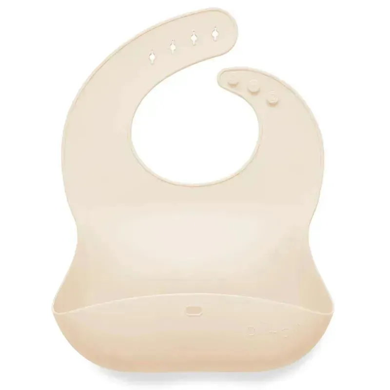 Ali   Oli Silicone Baby Bib Roll Up & Stay Closed (Sand)