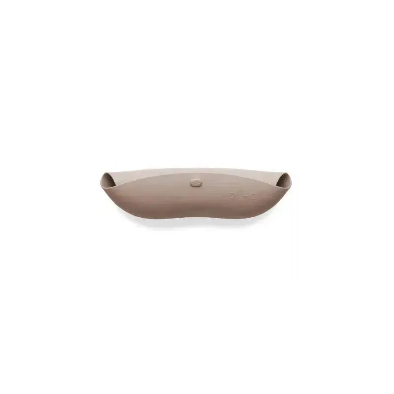 Ali   Oli Silicone Baby Bib Roll Up & Stay Closed (Taupe)