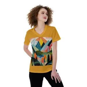 Alpine Adventure - Print V-neck Women's T-shirt