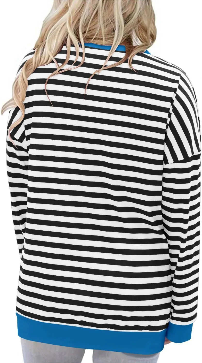 Angerella Women's Casual Loose Fit Pocket Shirts Printed Tops