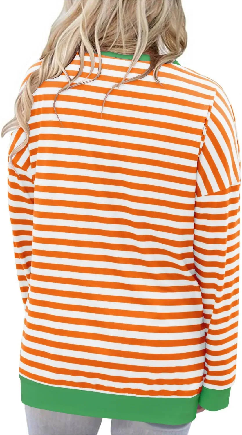 Angerella Women's Casual Loose Fit Pocket Shirts Printed Tops