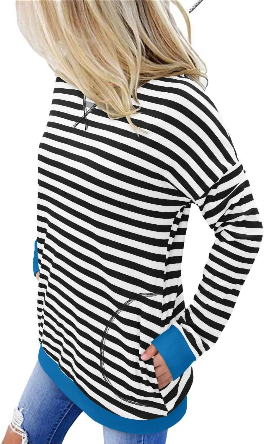 Angerella Women's Casual Loose Fit Pocket Shirts Printed Tops