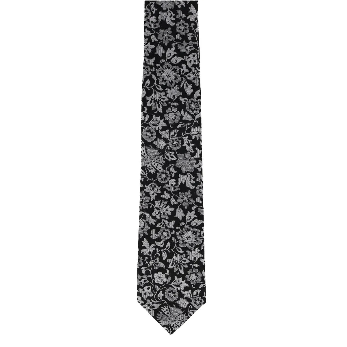 Arian Silver Floral and Vine Business Necktie