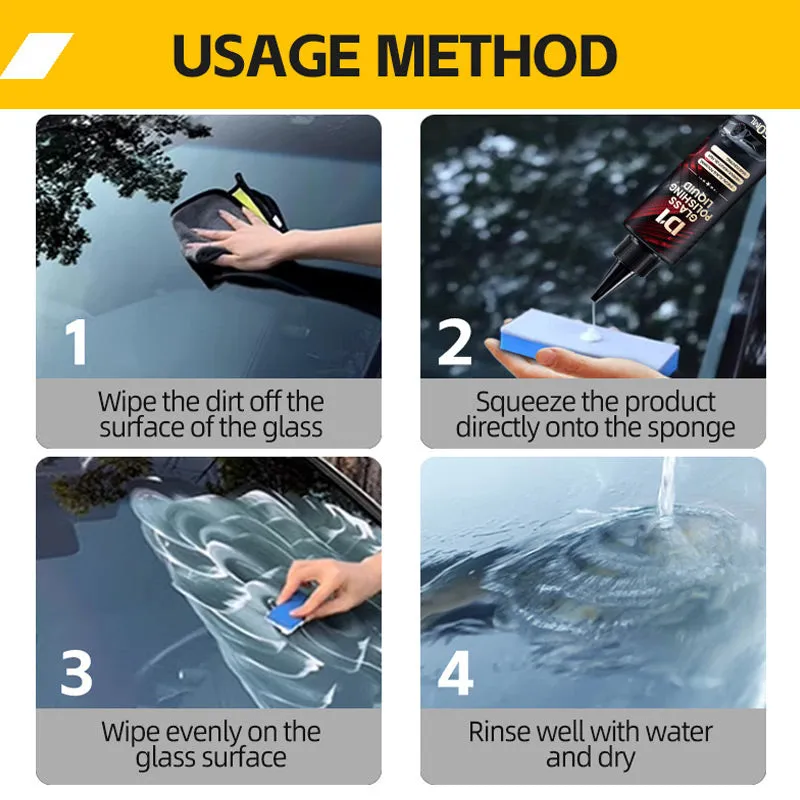 Auto Glass Scratch Care Polishing Fluid  Scratch-Free, Crystal-Clear Views! 
