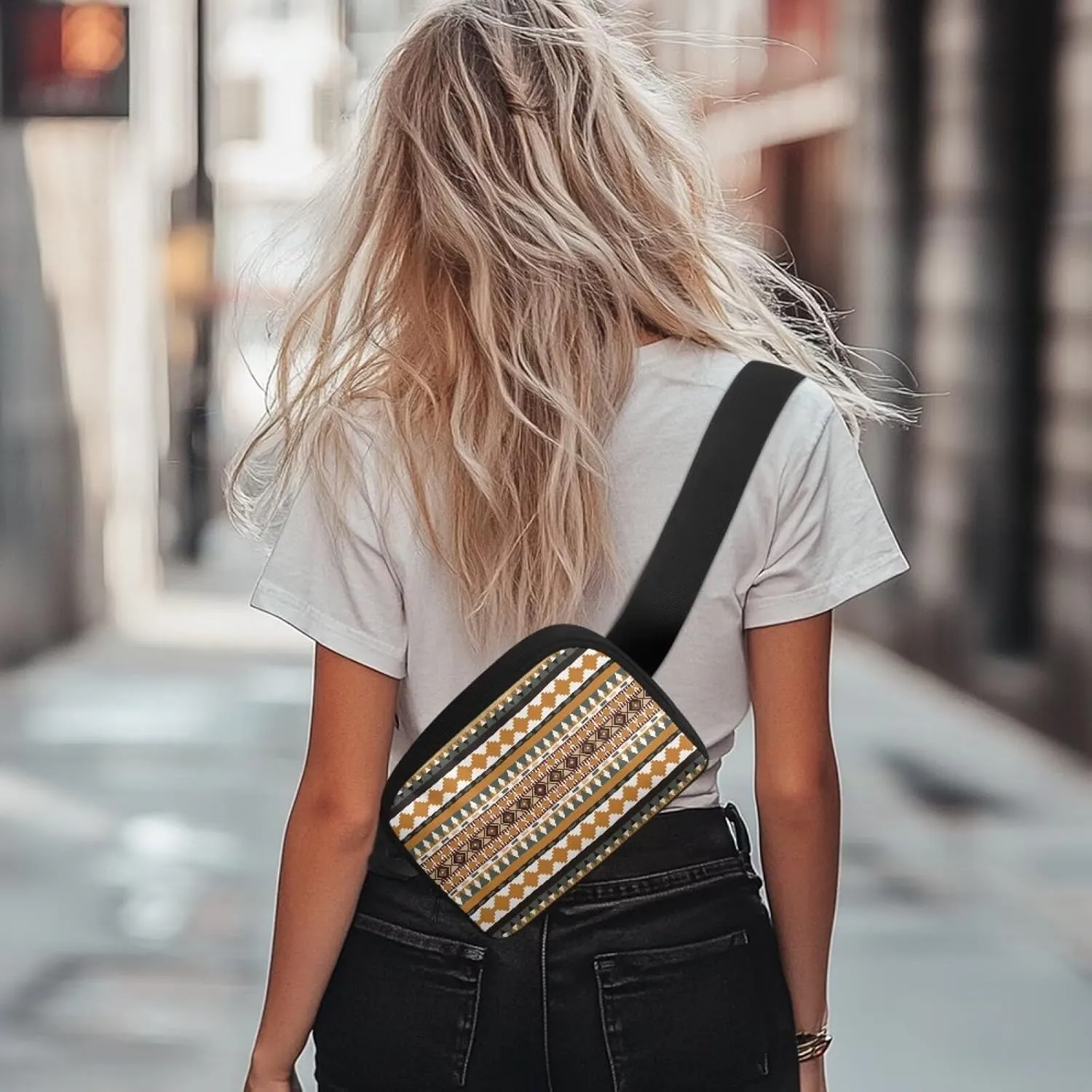 Aztec Fanny Packs for Women Fashion Waist Pack Fashion Practical Waist Bag with Zipper Closure for Women Travel Sports Cycling Workout Nice Birthday Gifts for Lover Cell Phone Bag