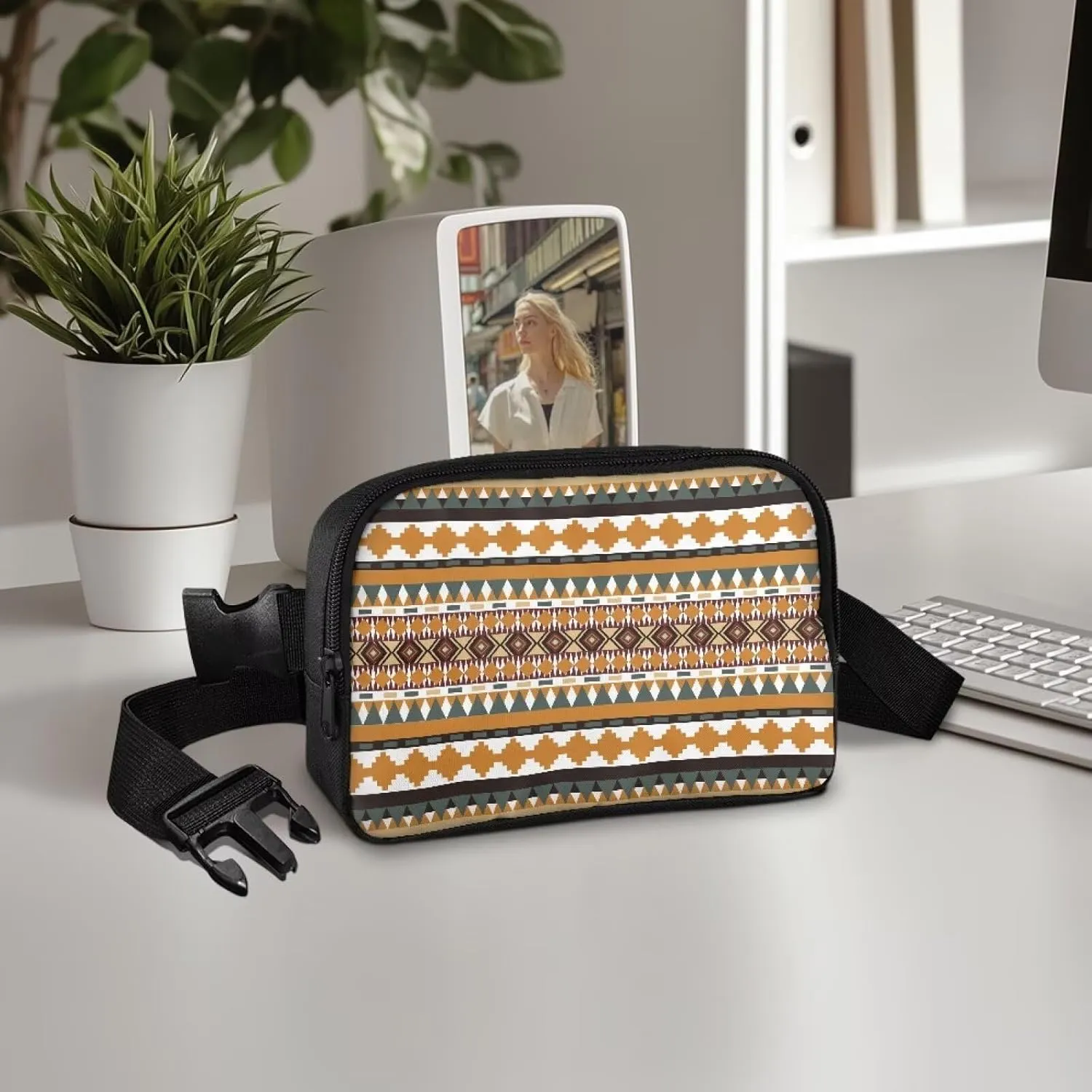 Aztec Fanny Packs for Women Fashion Waist Pack Fashion Practical Waist Bag with Zipper Closure for Women Travel Sports Cycling Workout Nice Birthday Gifts for Lover Cell Phone Bag