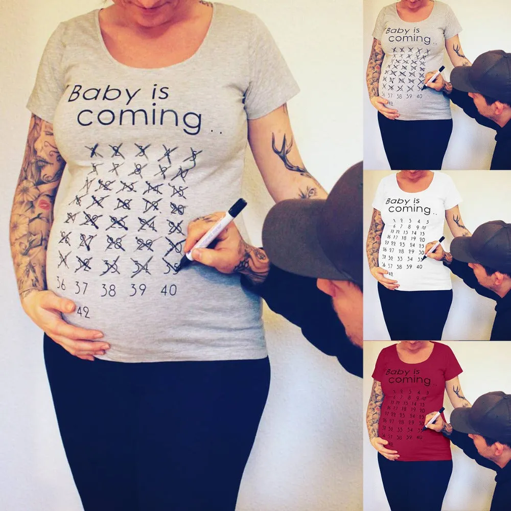 Baby Is Coming Maternity T-Shirt