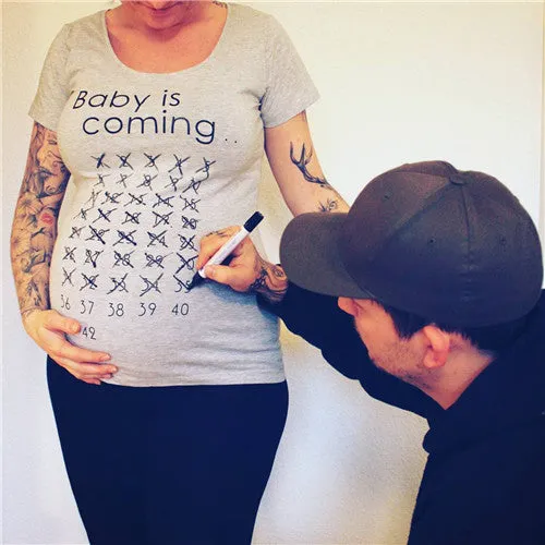 Baby Is Coming Maternity T-Shirt