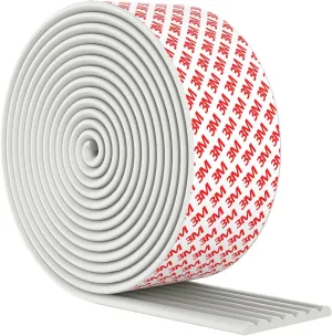 Baby Proofing 16.4ft Extra-Wide Edge Protectors for Baby with 3M Strong Adhesive Double Sided Tape, Sharp Edge & Corner Safety Guards Furniture Bumper for Table, Furniture, Fireplace, White