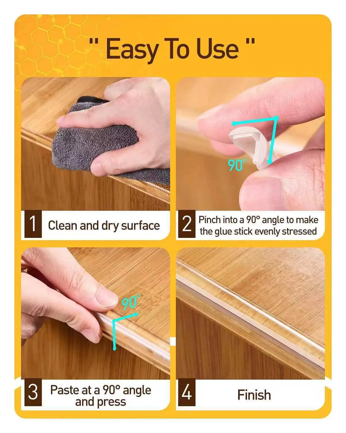 Baby Proofing, Corner Protectors Baby Baby Proof Corners and Edges, Edge Protector Strip Clear, Silicone Soft Corner Guards with 1MM Pre-Taped Strong Adhesive 6.6FT-10MM