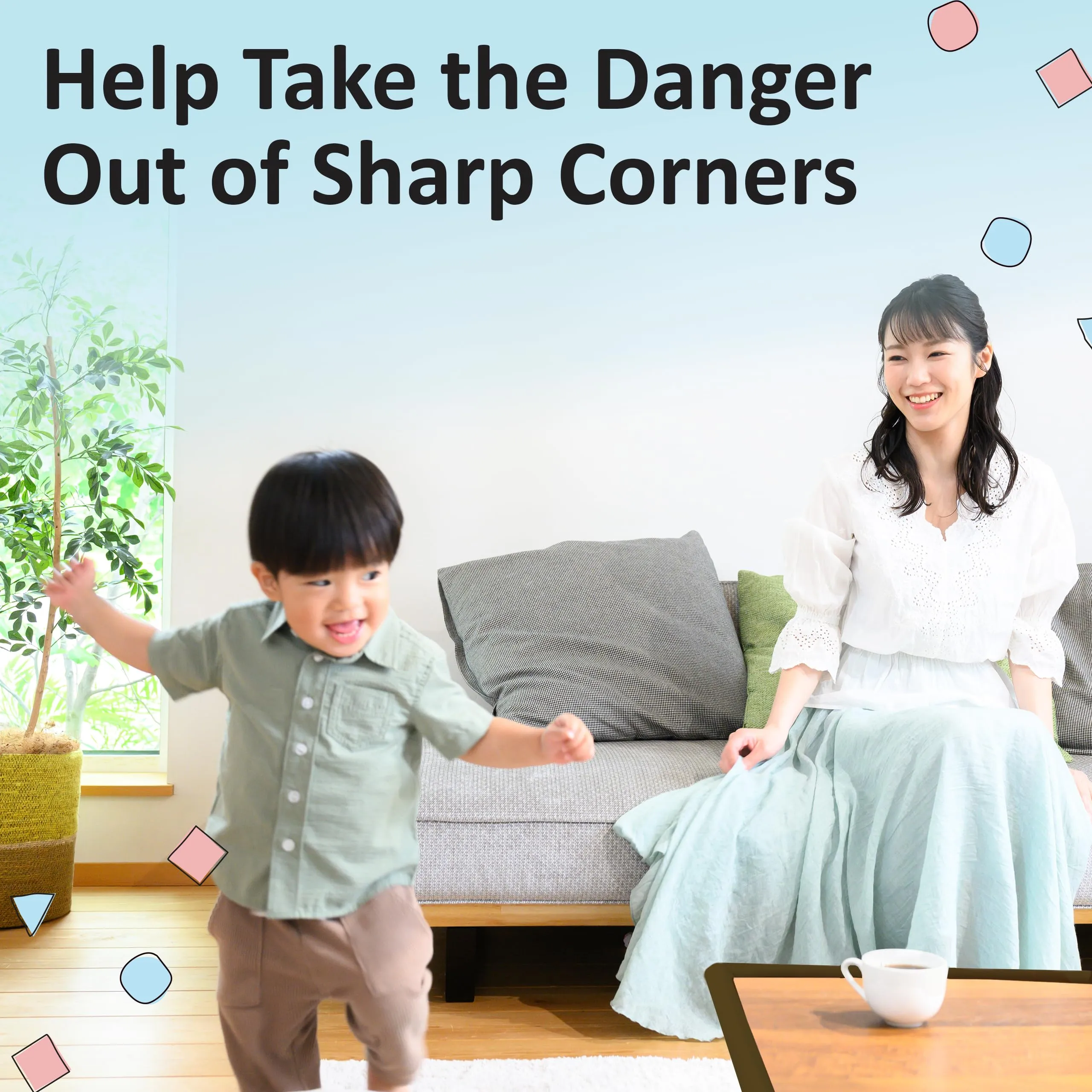 Baby Proofing Edge and Corner Guard Protector Set for Back to School, 20 Feet Edges & 8 Foam Corners, Furniture and Tables Child Baby Proof Bumpers, Pre-Taped Corner Cushions - Oyster White 20 Feet   8 Corners