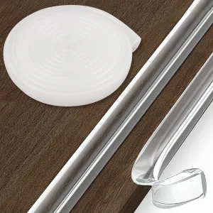 Baby Proofing, Edge Protector 100% Silicone, Soft Corner Protectors for Kids, Pre-Tape Adhesive Edge Guard for Kids Safety, Child Drawer Furniture Cabinet Bumper (3.3ft 0.6x0.6in(Width)) 3.3ft 0.6x0.6in(Width)
