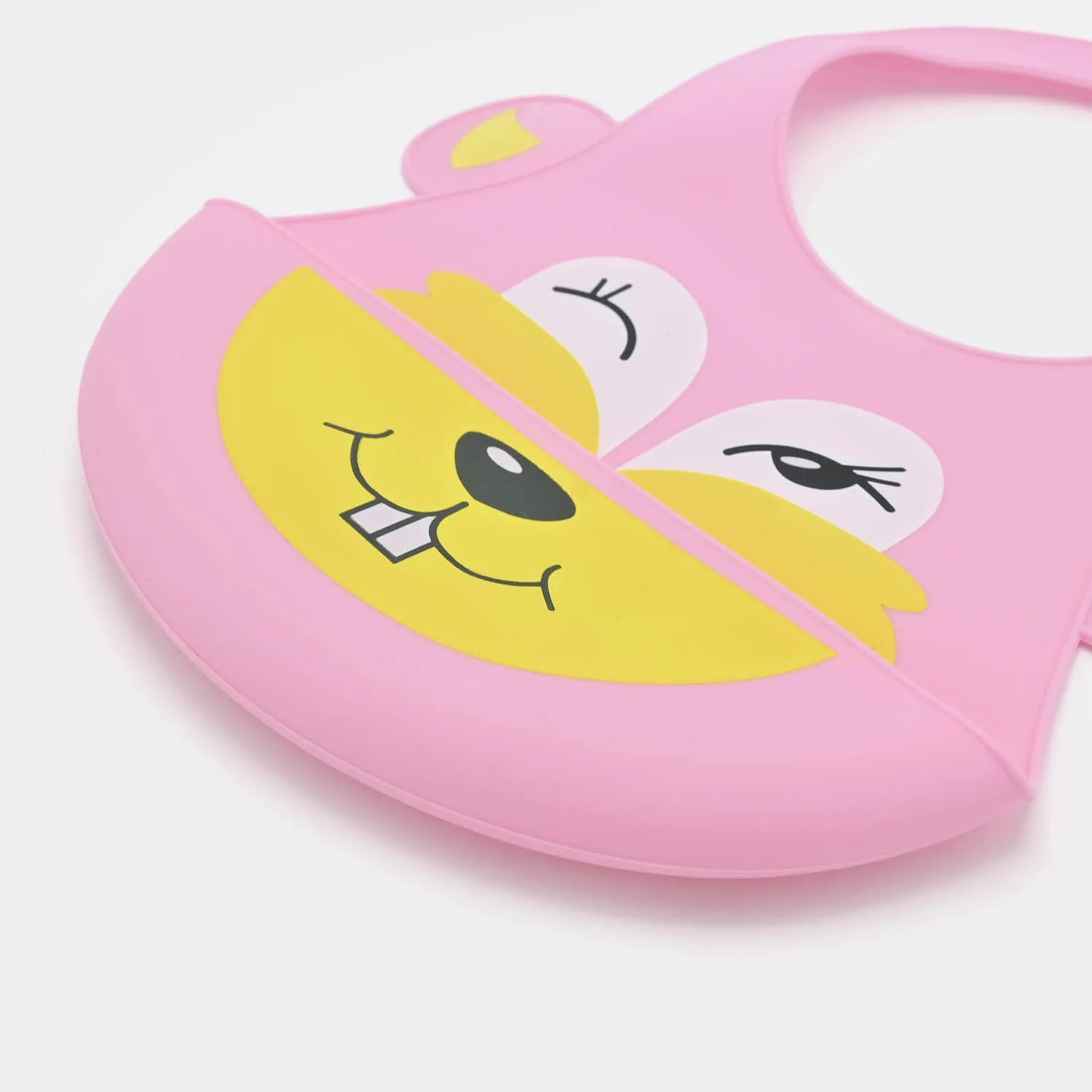 Baby Silicone Bib Food Catcher-Pink 3M 