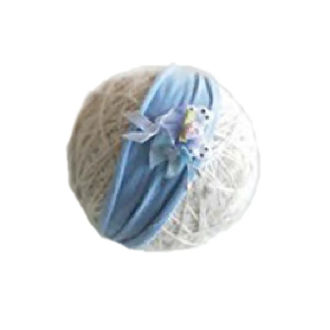 Babymoon Jersey Stretchable Baby Photography Shoot Wrap Cloth With Hairband - Light Blue
