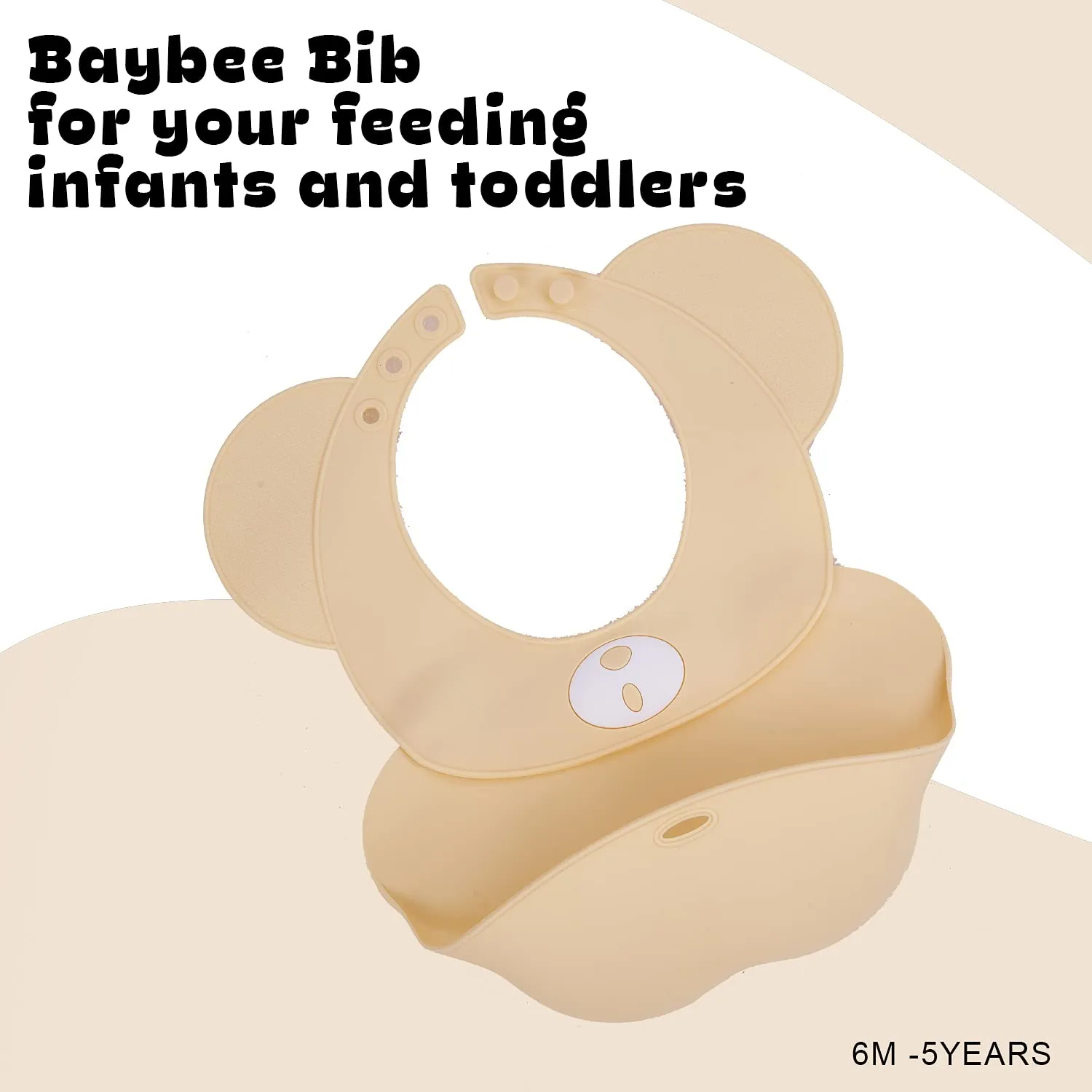 BAYBEE Silicone Baby Bib, BPA Free Soft, Durable & Adjustable Food Grade Bibs for Baby Feeding