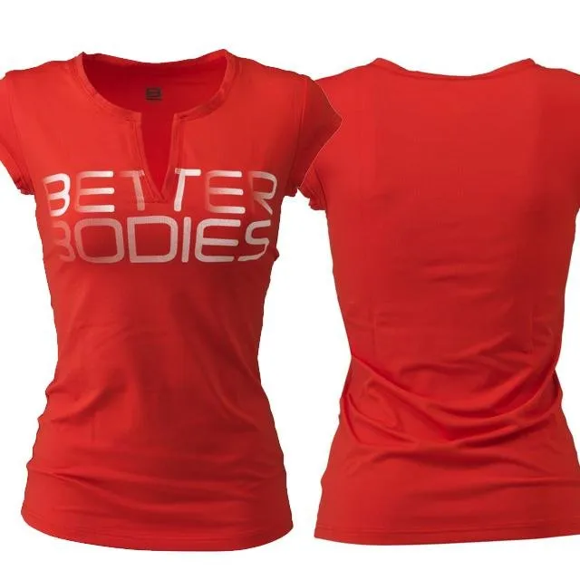 Better Bodies Fitness V-Tee - Tomato Red