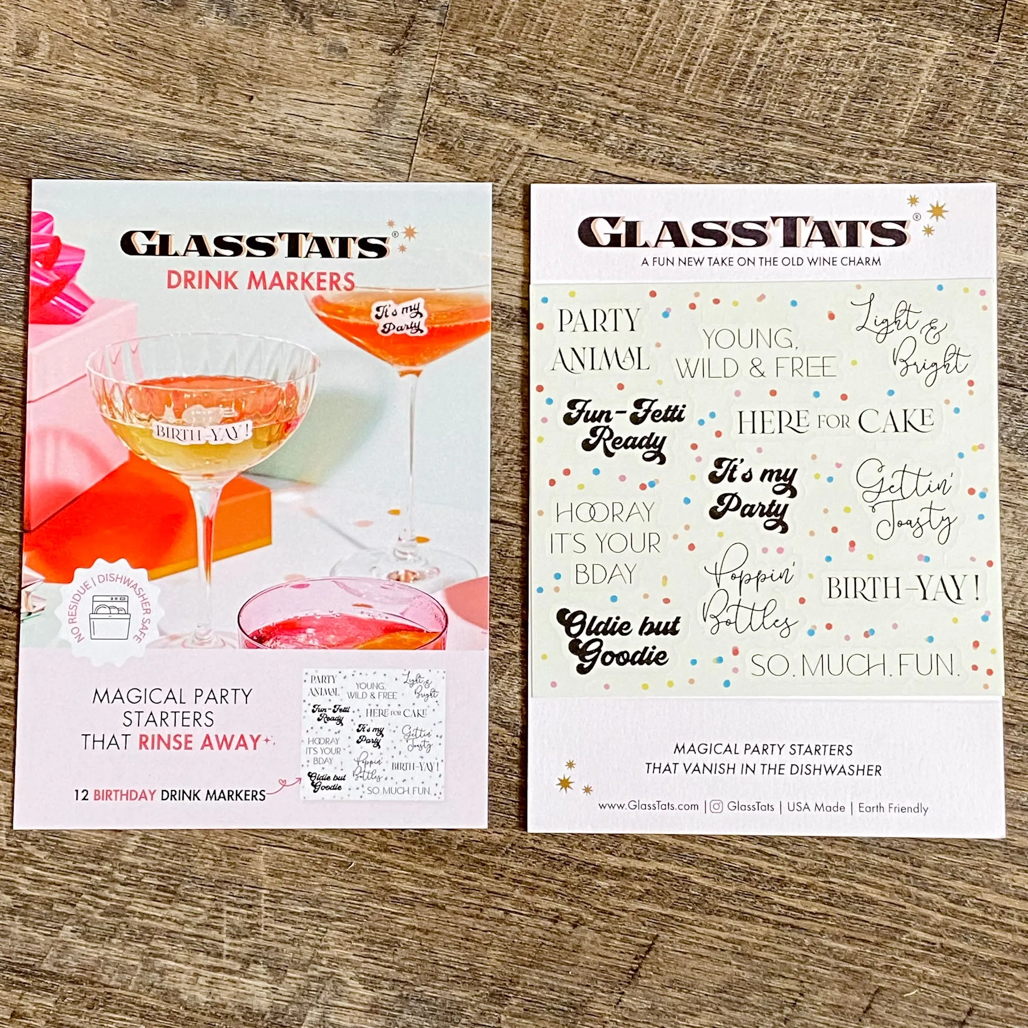Birthday Party Drink Markers by GlassTats