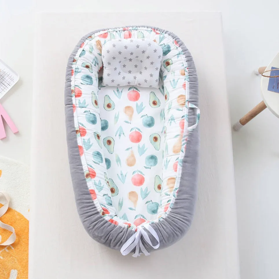Bitsy-Boo Newborn Bed Nest Baby Lounger Fruits