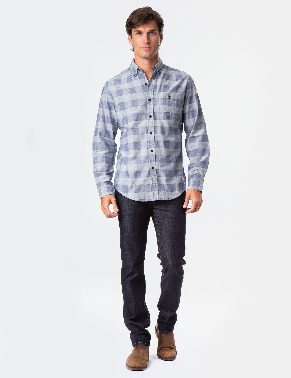BLACK MALLET BIG PLAID JACQUARD SHIRT