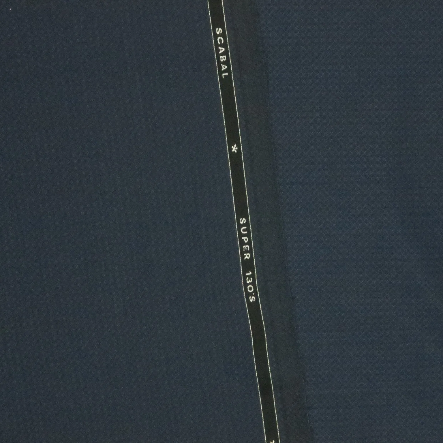 Blue Dark Plain SCABAL Super 130's Wool Fabric