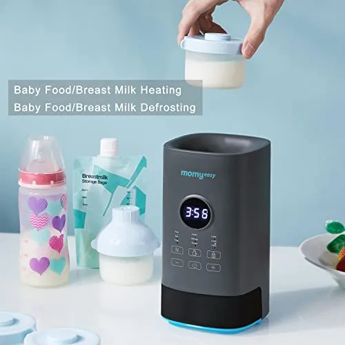 Bottle Warmer, Fast Baby Bottle Warmer with Accurate Display Timer, Milk Warmer for Breastmilk, Temperature Control 24H Keep Warm and Auto Shutoff (Blue)