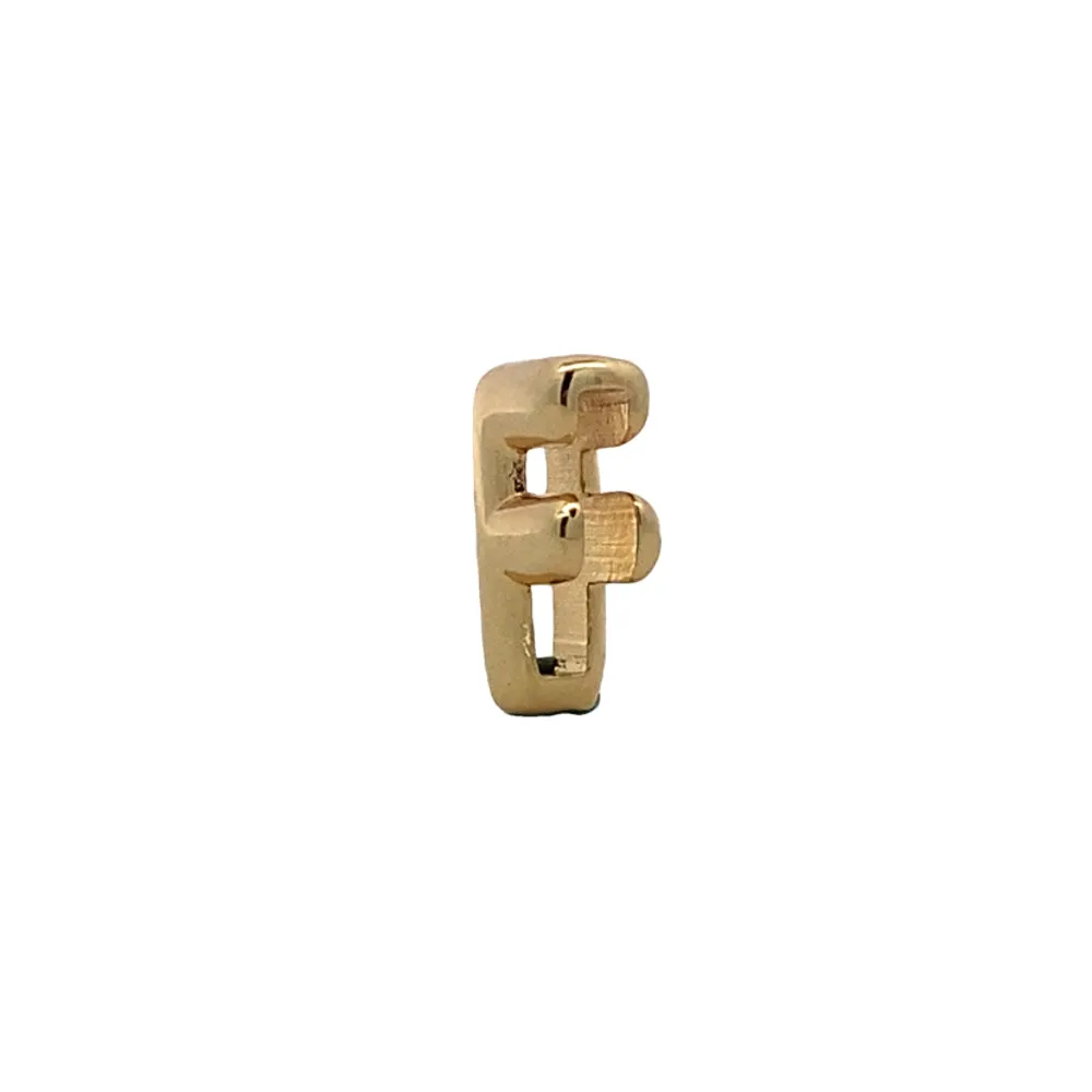C5195 PLAIN GOLD COLOR LETTER F 1.6G