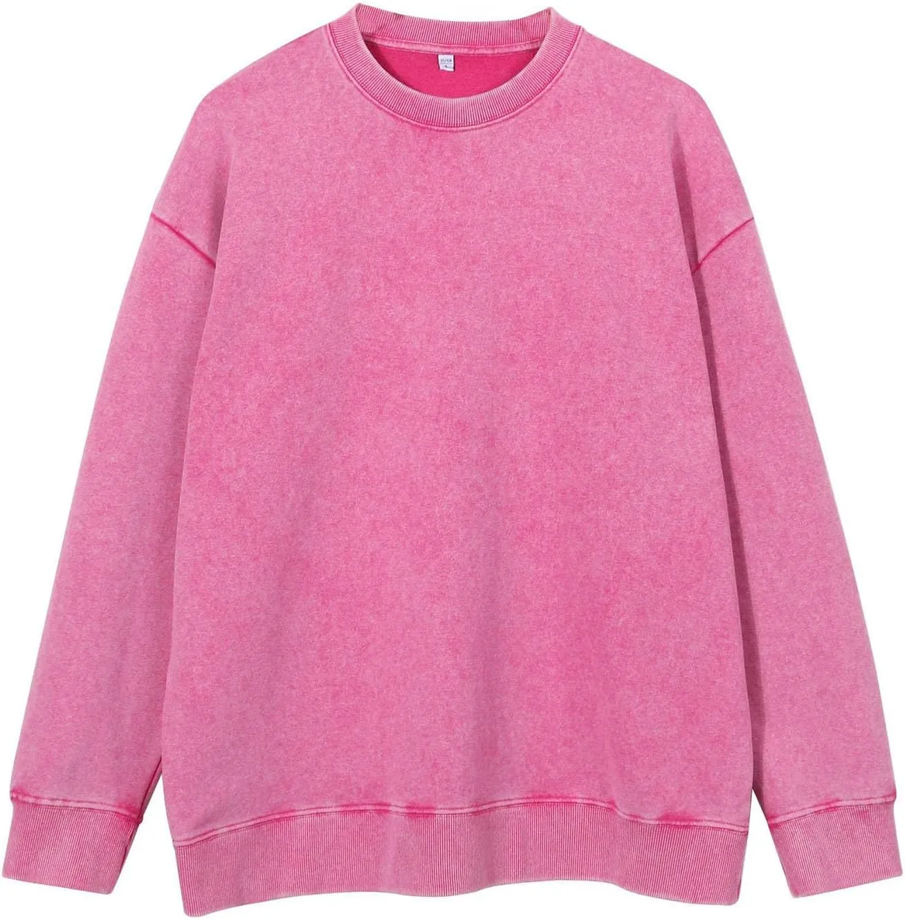 Cambkatl Vintage Heavyweight Sweatshirt for Men Stylish Distressed Crewneck Casual Long Sleeve Pullover Loose Outwear Tops