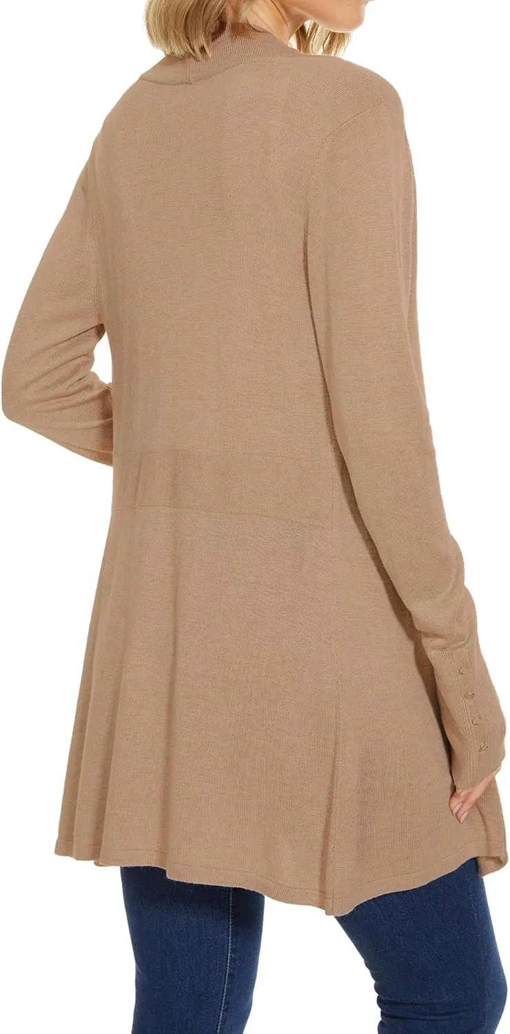 Cardigan Sweaters for Women Dressy Casual Open Front Long Sleeve Lightweight Cardigans for Spring Early Fall