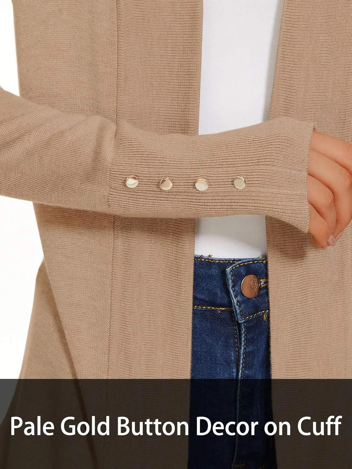 Cardigan Sweaters for Women Dressy Casual Open Front Long Sleeve Lightweight Cardigans for Spring Early Fall