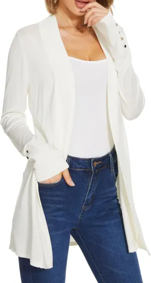 Cardigan Sweaters for Women Dressy Casual Open Front Long Sleeve Lightweight Cardigans for Spring Early Fall