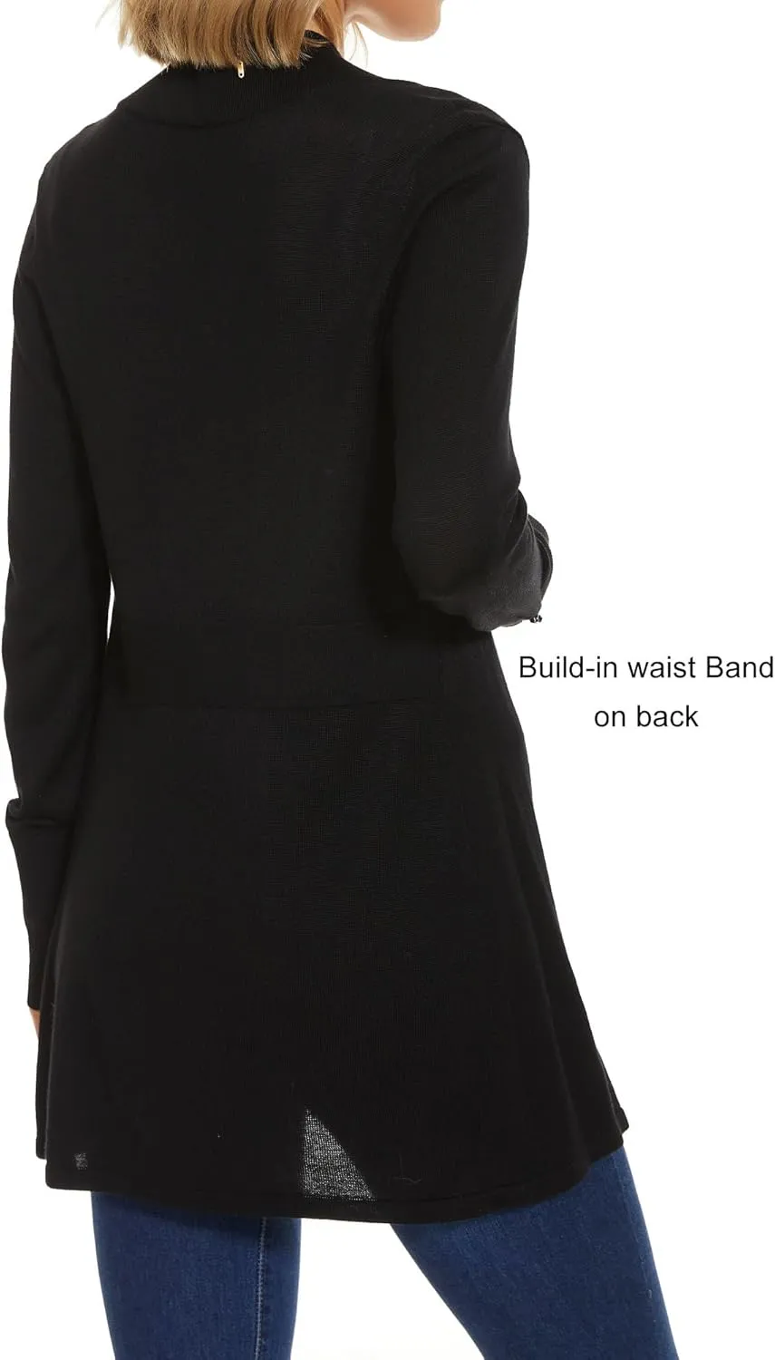 Cardigan Sweaters for Women Dressy Casual Open Front Long Sleeve Lightweight Cardigans for Spring Early Fall