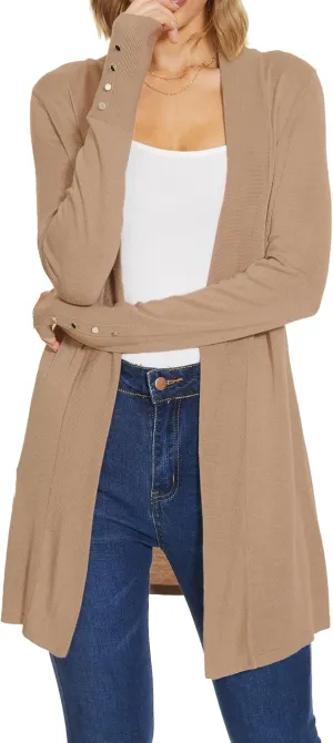 Cardigan Sweaters for Women Dressy Casual Open Front Long Sleeve Lightweight Cardigans for Spring Early Fall