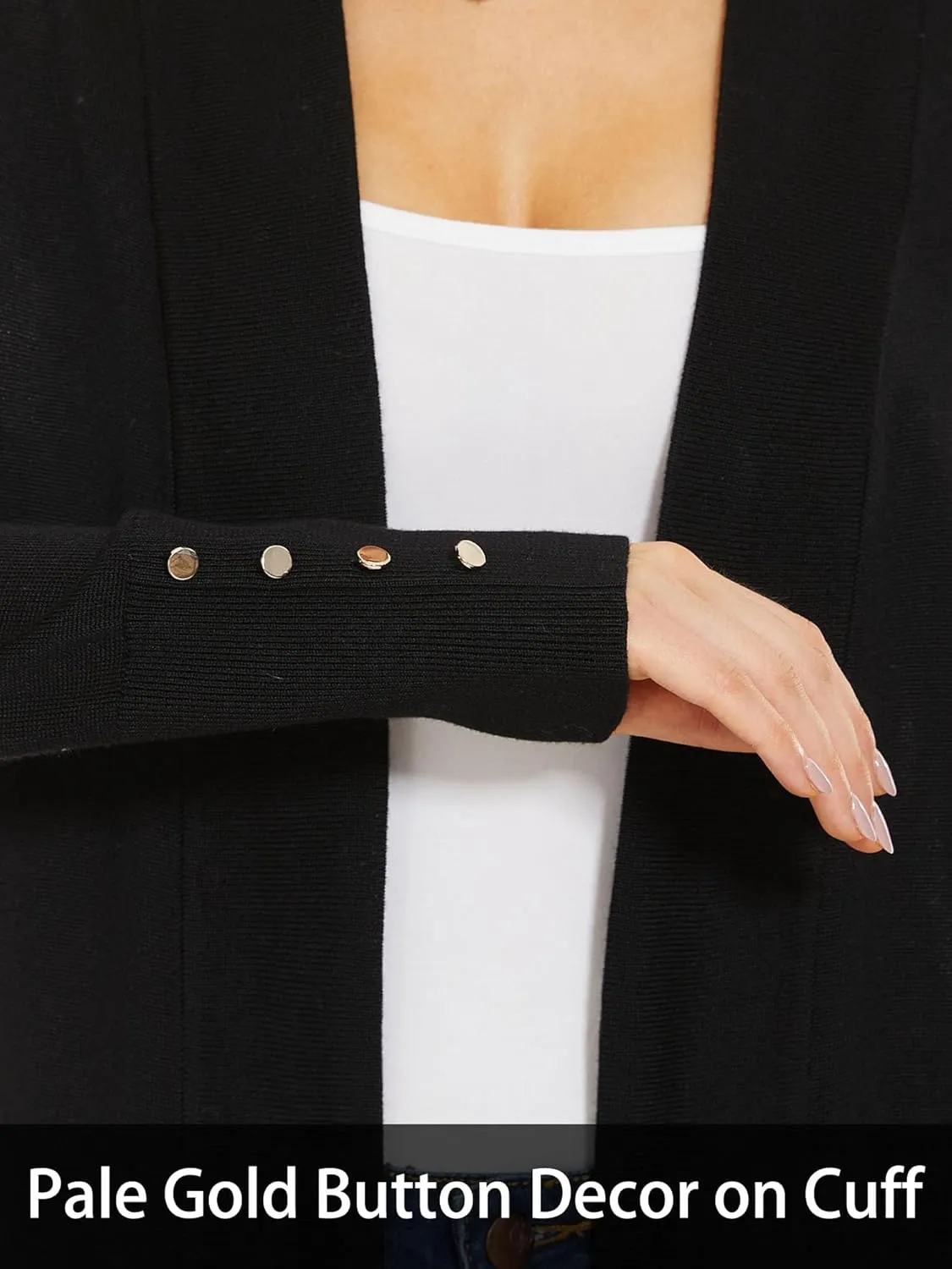 Cardigan Sweaters for Women Dressy Casual Open Front Long Sleeve Lightweight Cardigans for Spring Early Fall