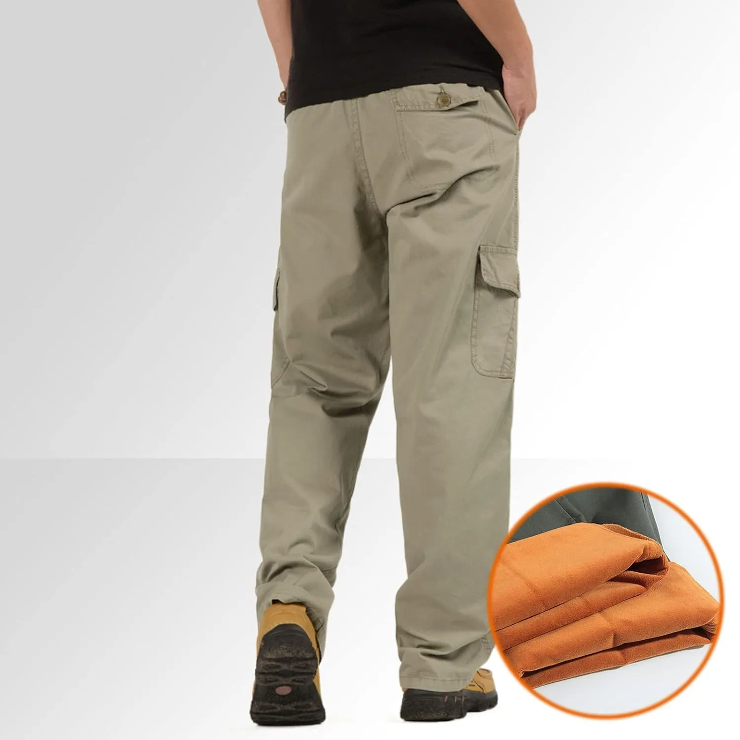 Cargo Pants for Men Big and Tall, Pants Hiking Ripstop Cargo Pants Relaxed Fit Cargo Pant Men's Drawstring Waist Side