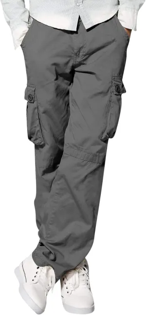 Cargo Pants for Men Big and Tall Relaxed Fit Open Bottom Straight Sweatpants Casual Jogging Athletic Hiking Pants Streetwear